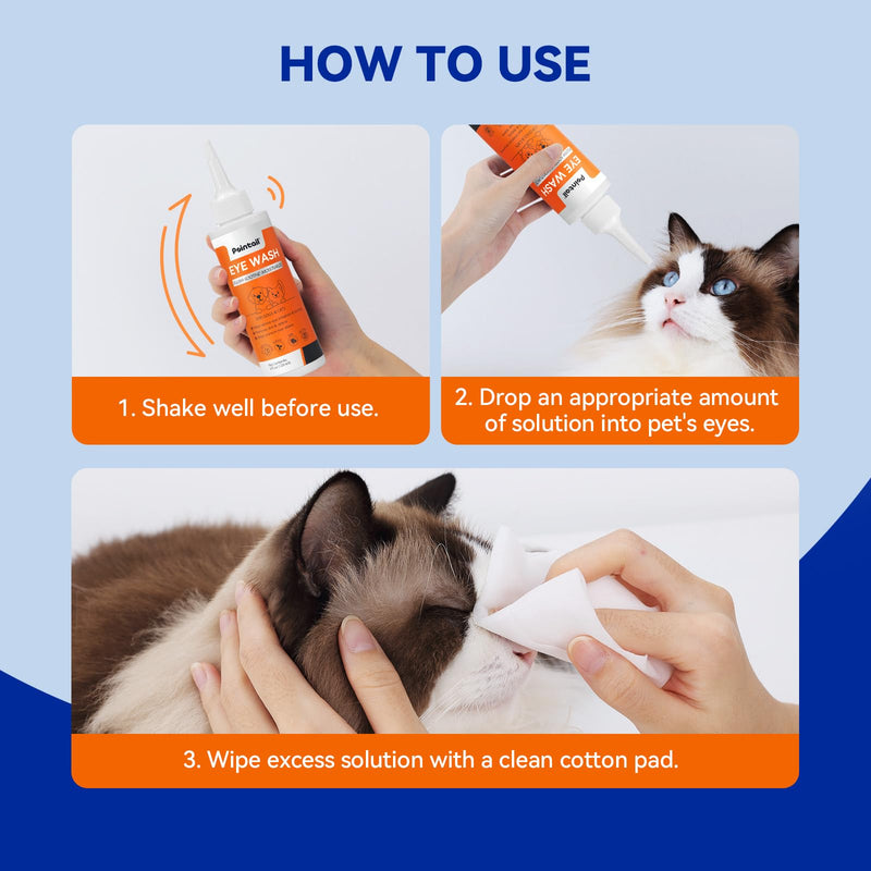 Eye Drops for Dogs & Cats, Dog Eye Wash, Dog Eye Rinse to Remove Debris, Prevent Tear Stains & Dry Eye Cleaner, Relieves Eye Irritation, Dog Eye Infection Treatment, Natural Formula, 4oz - BeesActive Australia
