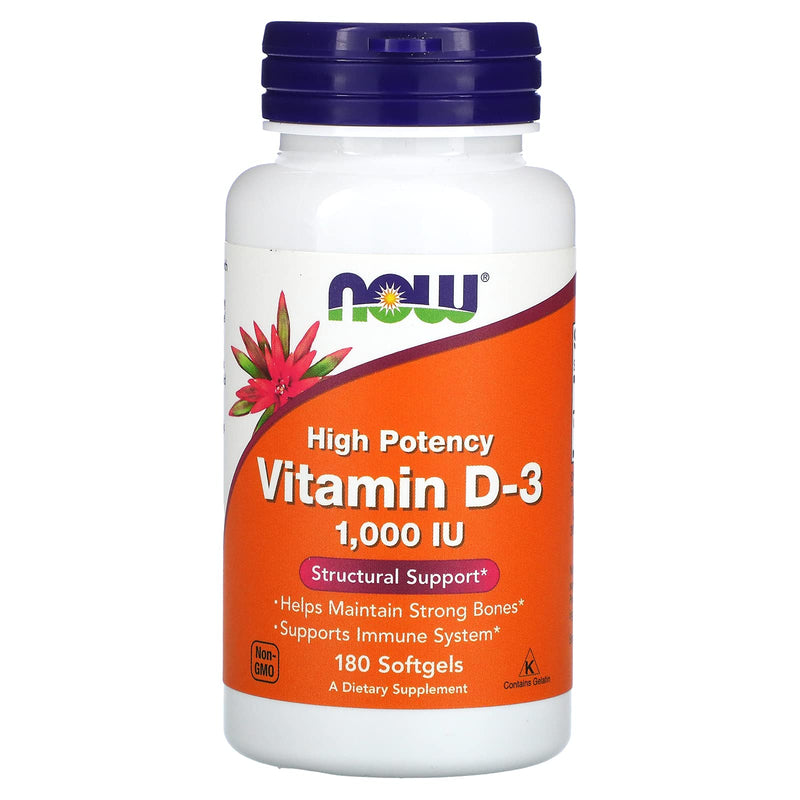Now Foods - Vitamin D3-1000iu (180 softgels) 2 PACK 360 Count (Pack of 1)