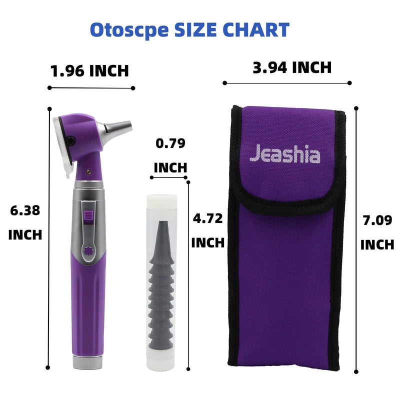 Professional Otoscope with 2-in-1 White & Yellow Light Perfect Ear Inspection Tool for Doctors, Nursing & Medical Students (Purple) Purple - BeesActive Australia