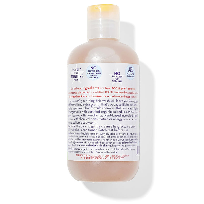 California Kids Super Sensitive Unscented Shampoo and Bodywash | 100% Plant-Based | Gentle Skincare for Kids | Fragrance Free Shampoo for Kids | Hypoallergenic Bodywash | 251 mL / 8.5 fl. oz. 8.5 Fl Oz (Pack of 1) - BeesActive Australia