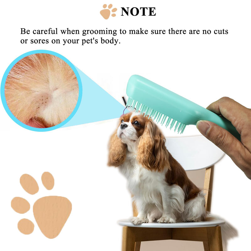 Scalable Small Grooming Dog Brush, Puppy Massaging Hair Brush, for Small Dogs Cats Rabbits of All Hair Types (Blue) Blue - BeesActive Australia