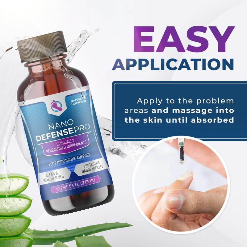 NanoDefense Pro - Original Formulated Toenail Treatment Drops, Extra Strength Nail Repair Solution for Toe Nails, Support healthy Skin & Nails -100% Natural - 1 Month Supply 0.5 Fl Oz (Pack of 1) - BeesActive Australia