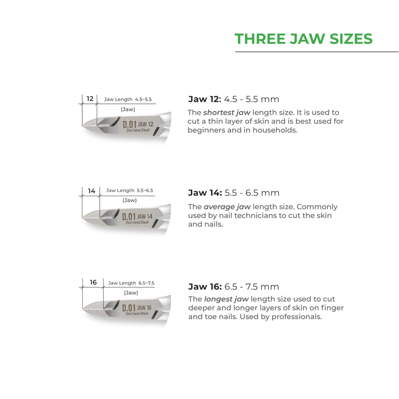 NGHIA Cuticle Nipper - D-03 JAW 12 | Stainless Steel | Durable and Sharp | Ergonomic Design | Grey Plated | Ideal for Salons and Home Use