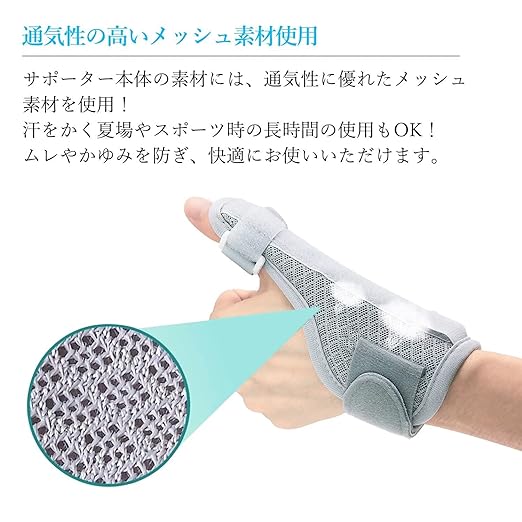 Wrist Thumb Supporter, Thumb Base Supporter, Mesh Material, Breathable, Fixed Metal Plate + Elastic Metal Plate, One Size Fits Most, 1 Piece, For Left and Right Use -  Australia
