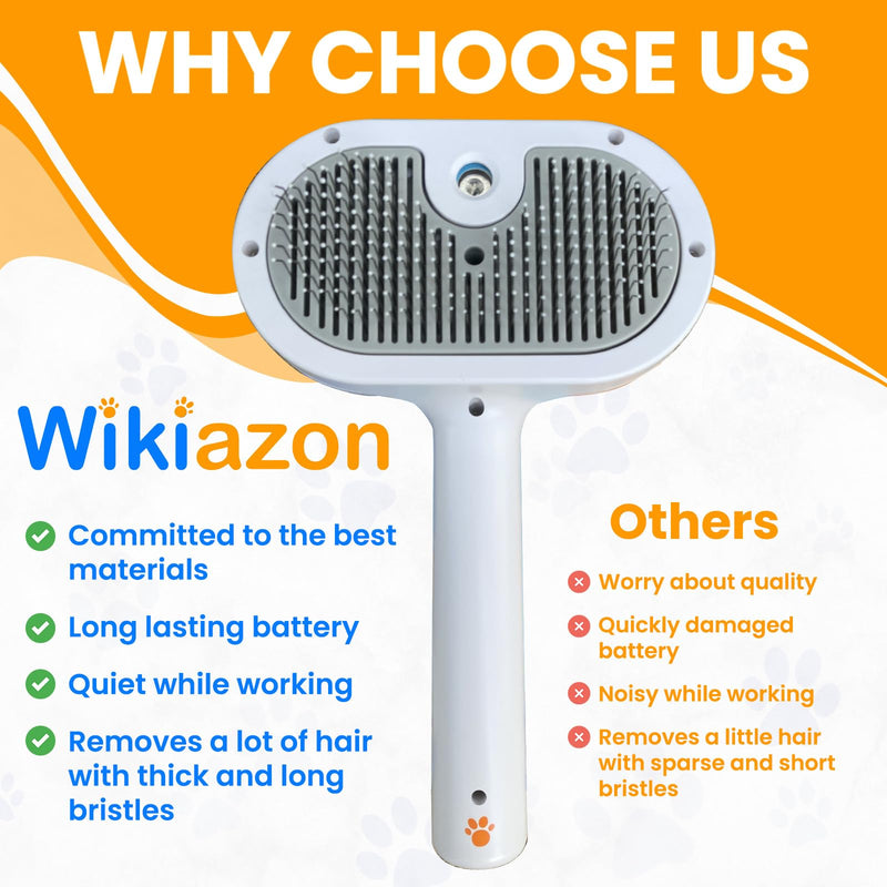 4 In 1 Cat Steam Brush, Self Cleaning, Anti Static Shedding Spray Comb, Hair Removal, Mist Indoor Steamy Grooming Brush for Dog, Water Spritz Defur with Steamer Cloud Para Gatos (White Pro) White Pro - BeesActive Australia