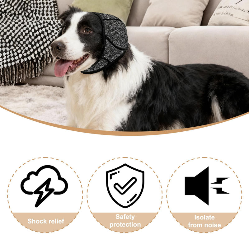 Dog Ear Protection Cover, Adjustable Noise Protection Ear Muffs with Comfortable Hood Design for Bathing, Grooming, Thunder and Fireworks Anxiety Relief for Dogs