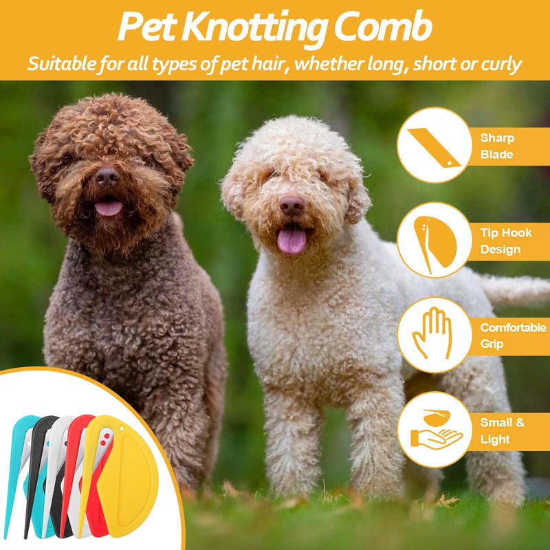 5 Pcs Knotting Comb Pet Grooming Tool, De Knotting Comb for Dog,Cats,2024 Multifunctional Pet Hair Shedding Tool Supplies for Removing Tangled and Loose Hair 5 pcs - BeesActive Australia
