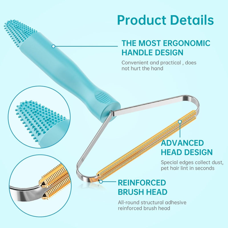 Pet Hair Remover,Deep Cleaning Dog Cat Hair Remover,Pet Hair Removal Tool,Fur Removal Tool,Portable Carpet Scraper Rake,Carpet Rake for Carpet,Car Mat,Couch,Pet Bed,Furniture,Rug(2Pcs) - BeesActive Australia
