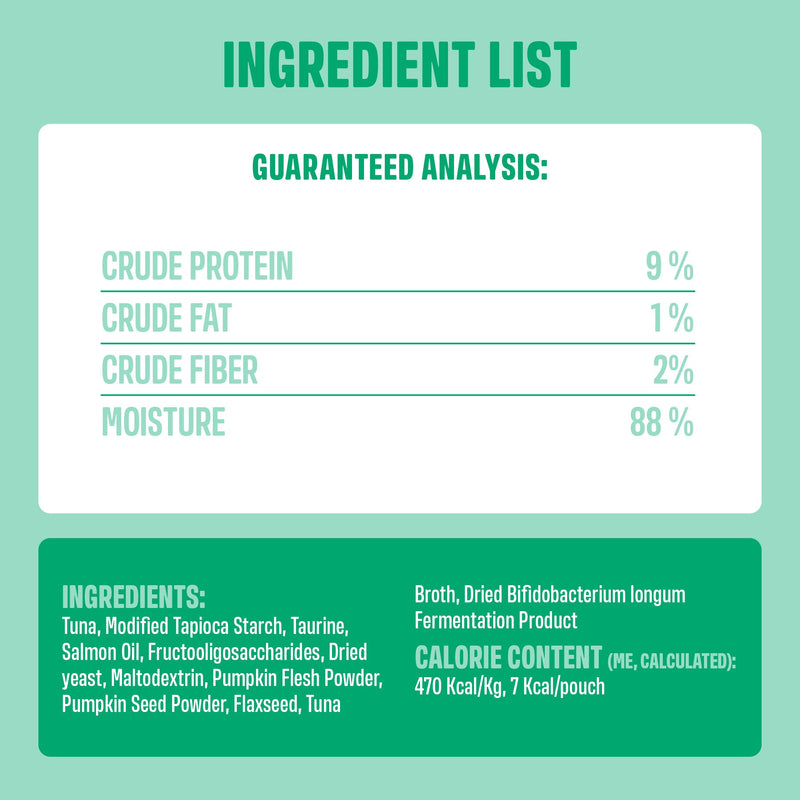 ivvi Digestion Biotics for Cats, Creamy Lickable Cat Treats with Real Tuna, Pumpkin, Flaxseed & Prebiotic FOS, Daily Digestive Support, Heat-Treated Probiotic Components, 30 Pouches, 15g Each