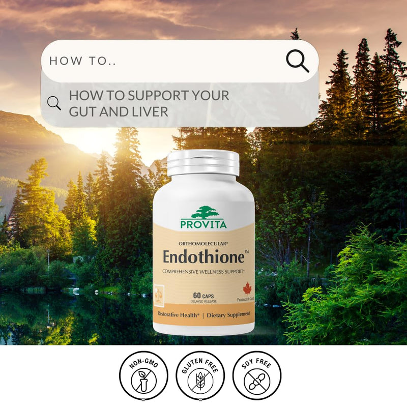 PROVITA Endothione | Glutathione Booster | Supports Natural L-Glutathione Production | Precursors with Zinc, Selenium & Probiotic | Detox Support | Immune Health | Liver Function | 60 Veg Capsules