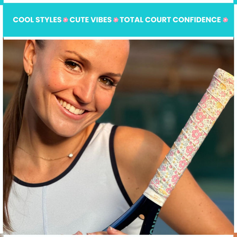 Tennis Tape & Dampener Set - 2 Tacky 45” Long x 0.98” Wide Racket Handle Overgrips & 1 Matching Ping Dampener Turquoise - BeesActive Australia