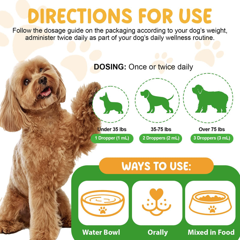 Dog Worming Gut Health Supplement Drops with Probiotics - 60ml, 100% Natural Support for Digestive & Immune Health, Aids Nutrient Absorption & Intestinal Parasite Prevention (via Gut Care)