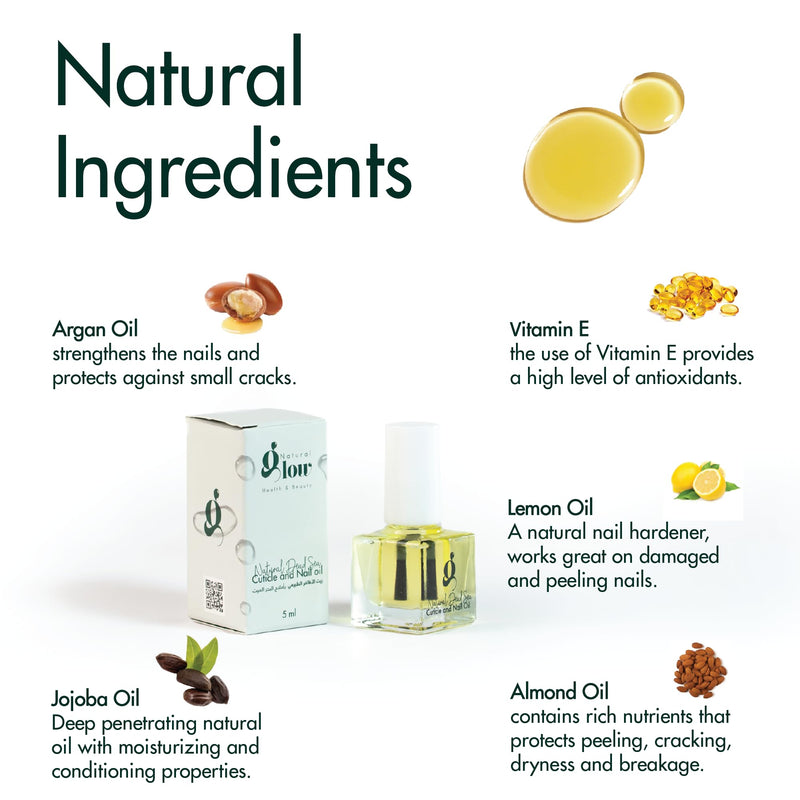 Dead Sea Cuticle & Nail Oil 5ML | Strengthens & Moisturizes Dry & Cracked Cuticles | With Almond, Olive, Argan, Jojoba & Castor Oils, Vitamin E | Nail Repair & Conditioning Oil