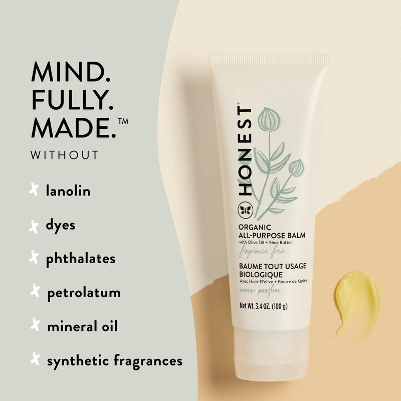The Honest Company Babe's Mini Must Haves Gift Set | Travel Size Lavender Shampoo + Body Wash (2 fl oz), Face + Body Lotion (1 fl oz), Organic All Purpose Balm (.75 oz), Reusable Pouch - BeesActive Australia