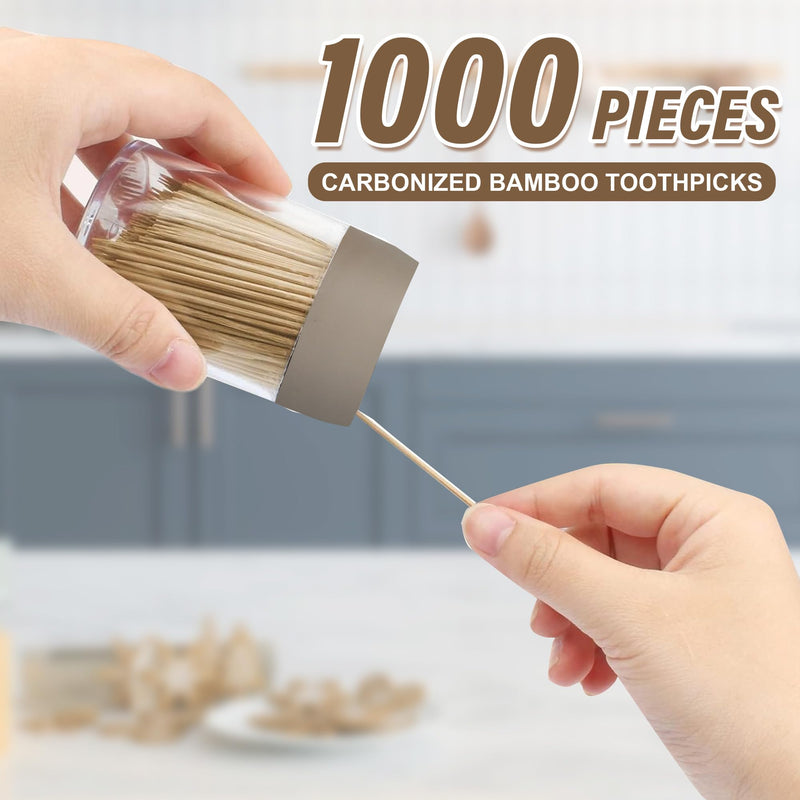 [1000 Count] Toothicks Wood Round Single-Point Toothicks, YQ-1000 - BeesActive Australia