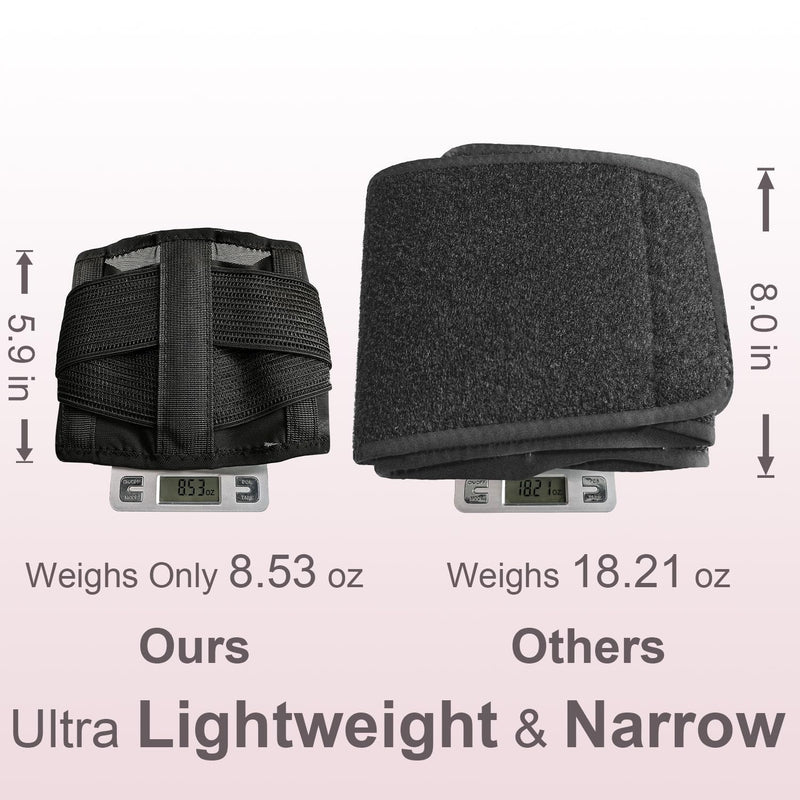 Ultra Breathable & Thin Back Brace for Lower Back Pain – Lightweight, Adjustable Back Brace Belt for Women and Men | Comfortable Lumbar Compression Brace for Sciatica, Scoliosis, Wear Under Clothing XS/S(Waist: 27.5"-34") - BeesActive Australia