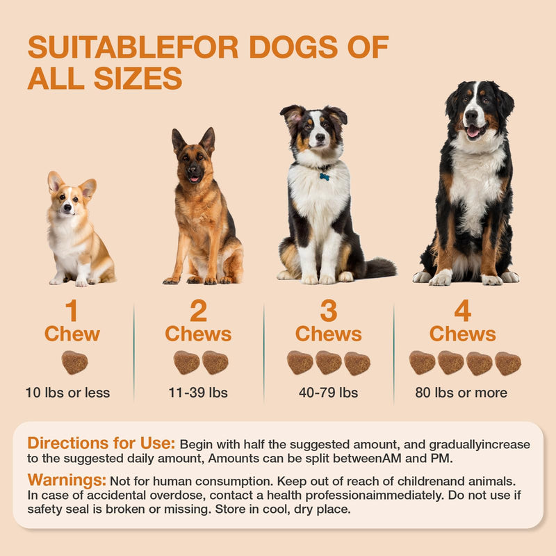 180 Count Dog Itch Relief Chews, Kiwi,Allergy Support Supplement, Soothe Dry Itchy Skin, Reduce Scratching Licking, Daily Health Chews for Dogs