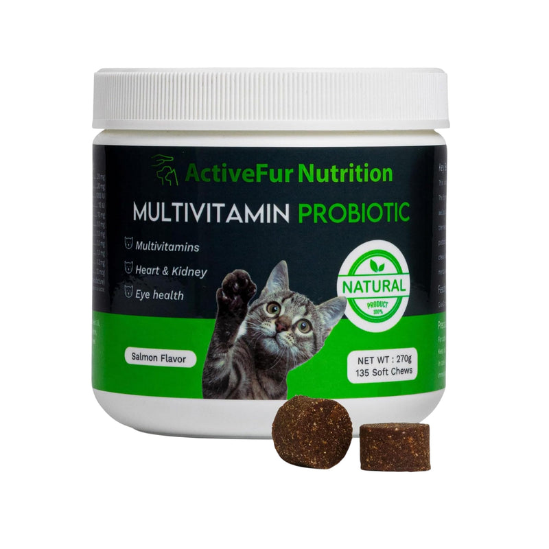 Multivitamin Digestive Support Chews for Cats - 135 Salmon Flavoured Soft Chews
