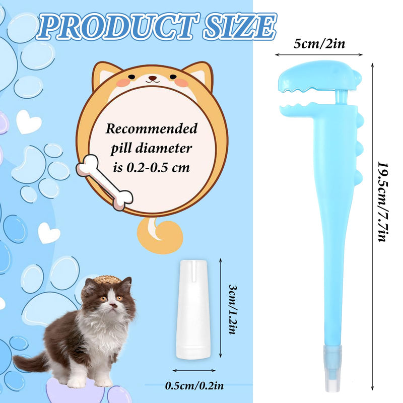 Cat Pill Shooter, Pet Pill Shooter for Cat, Dog Pill Shooter, Cat Tablet Soft Tip Syringe Pet Medical Feeding Dispenser Tool for Small Animals(Blue) Blue - BeesActive Australia