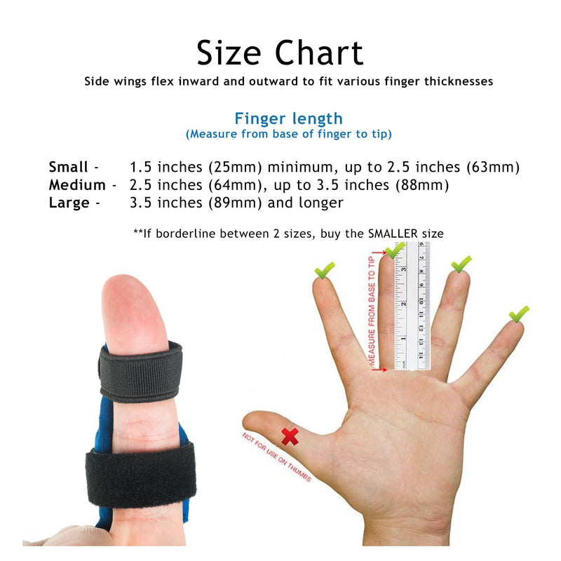 Sports finger guard (2-pack) finger brace protection; impact-resistant, NO tape needed (Medium) Medium - BeesActive Australia
