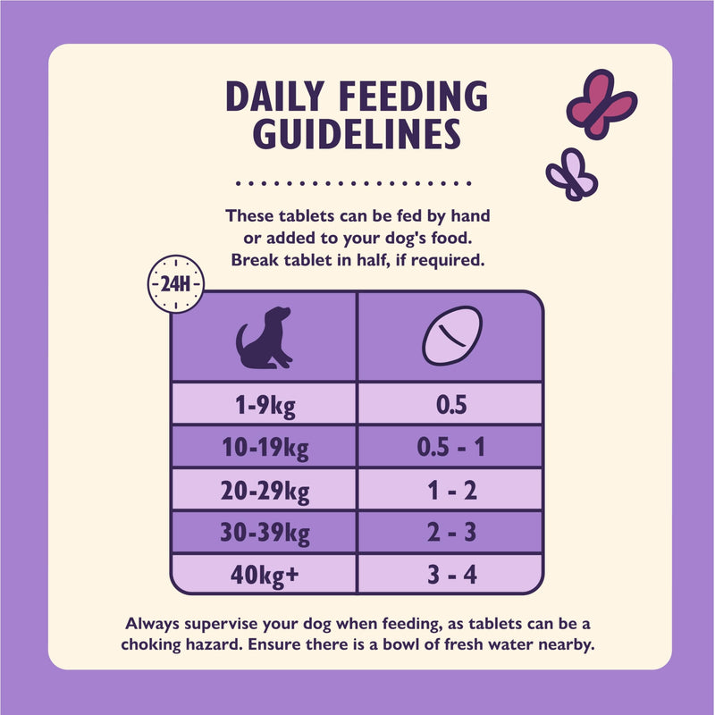Lily's Kitchen Joints & Mobility Supplements for Adult Dogs & Senior Dogs, 60 Tablets – Made with Natural Ingredients, Glucosamine, Chondroitin & Green Lipped Mussel Powder One Size