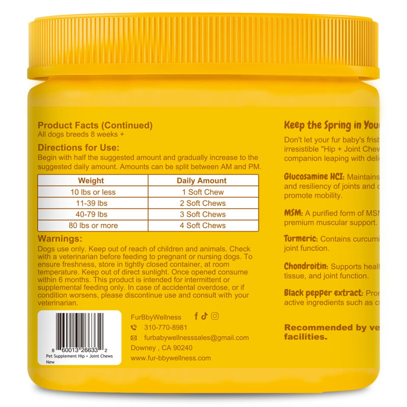 Vet-Strength Hip & Joint Support for Dogs - Fast-Acting Relief for Arthritis, Stiffness & Inflammation - Advanced Mobility, Cartilage, Bone & Muscle Support - Tasty Chicken Soft Chews - 90 Count
