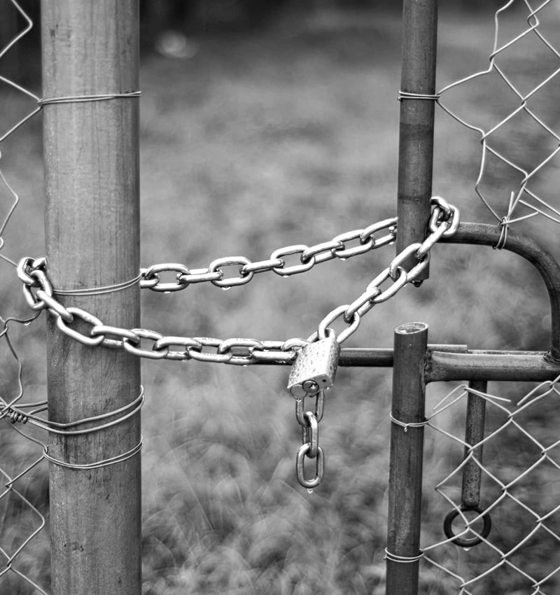 Gate Chain Link for Outdoor Fence Yard with Carabiner Stainless Steel Gate Latches Lock for Horse Goat Dog Stall Supplies Wooden Fence Barn 20inch-1PCS - BeesActive Australia