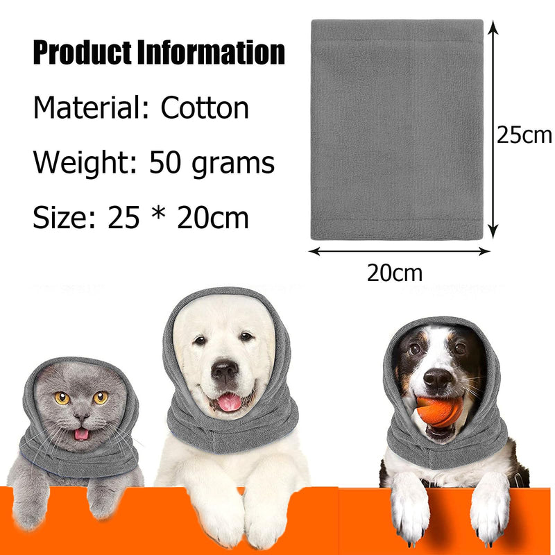 Hearing protection for dogs, noise protection for dogs, ear warmers for dogs, hearing protection for dogs, dog earmuffs, dog scarf, dog earmuffs, hoodies for dogs, cats, dog ear protection against noise (grey) grey