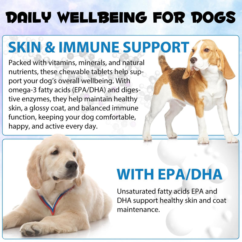 Dog Itchy & Immune Chews, 150 Chews Skin & Coat Supplement for Dogs with Omega-3, Pumpkin & Enzymes - Supports Normal Itchy and Immune Function Soft Chews for Itchy Skin - Peking Duck Flavor