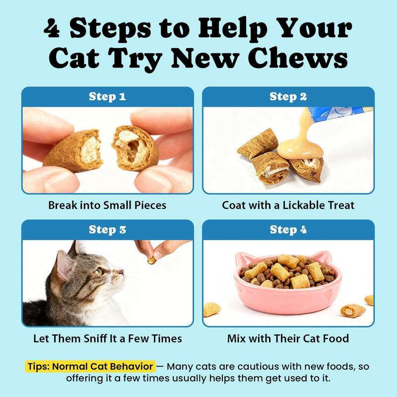 Calming Cat Treats with GABA for Anxiety Relief - Calming Cat Chews Help Reduce Stress & Promote Relaxation, Melatonin for Cats for Grooming, Travel, Vet Visits & Separation Anxiety - Chicken Flavor chicken - 450 ct