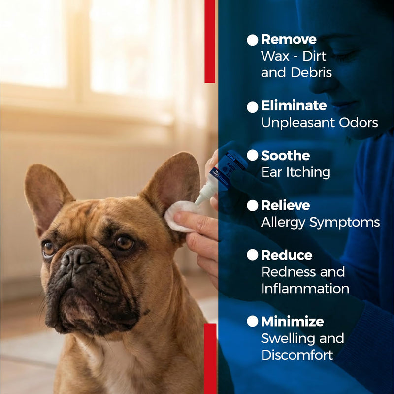 EARMYCIN Ear Infection Treatment Drops for Dogs and Cats,with 0.02% Hypochlorous Acid Soothing Dog Yeast Infection, Itchy Ear Relief-Treats Ear Infections for Dogs & Cats (0.33 fl oz) 0.33 fl oz