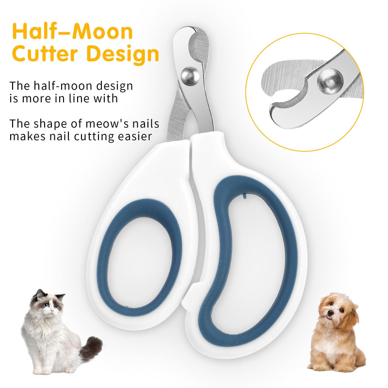 Cat claw scissors, cat nail clippers, stainless steel cat claw cutter, safety cat claw cutter with stainless steel hair comb for dogs, cats, small animals, beginners, professional cat care - BeesActive Australia
