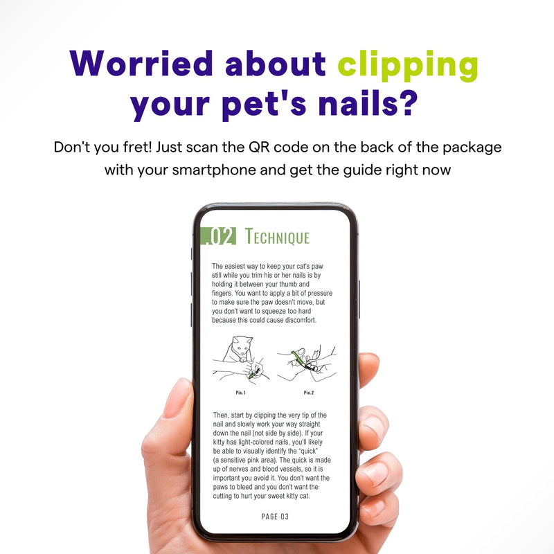 Pet Nail Clippers for Small Animals - Best Cat Nail Clippers & Claw Trimmer for Home Grooming Kit - Professional Grooming Tool for Tiny Dog Cat Bunny Rabbit Bird Puppy Kitten Ferret - Ebook Guide Angled - BeesActive Australia