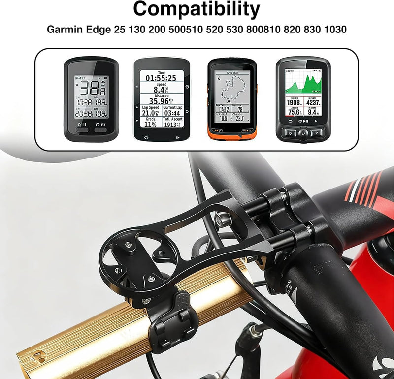 Bike Computer Mount for Garmin Edge Bike Combo Mount for Sports Action Camera Edge Extended Out-Front Mount for Garmin Series 1030 1000 830 820 810 530 520 510 500 25 20 Touring - BeesActive Australia