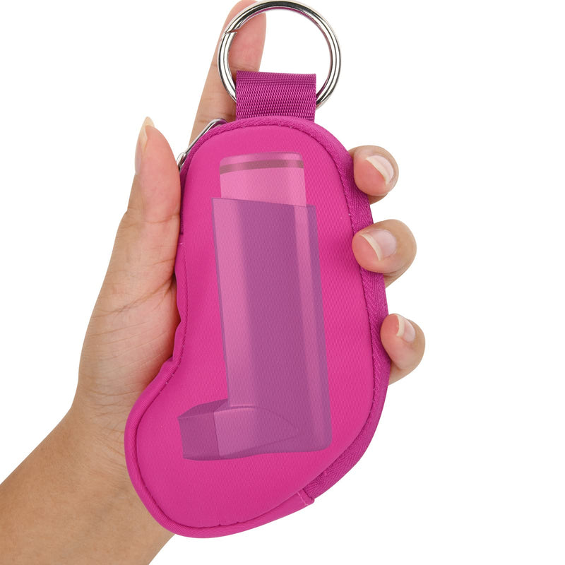 Beautyflier Asthma Inhaler Case Holder Travel Handy Mini Bag for Adults and Kids, Does Not Include Inhaler (Hot Pink) Hot Pink - BeesActive Australia