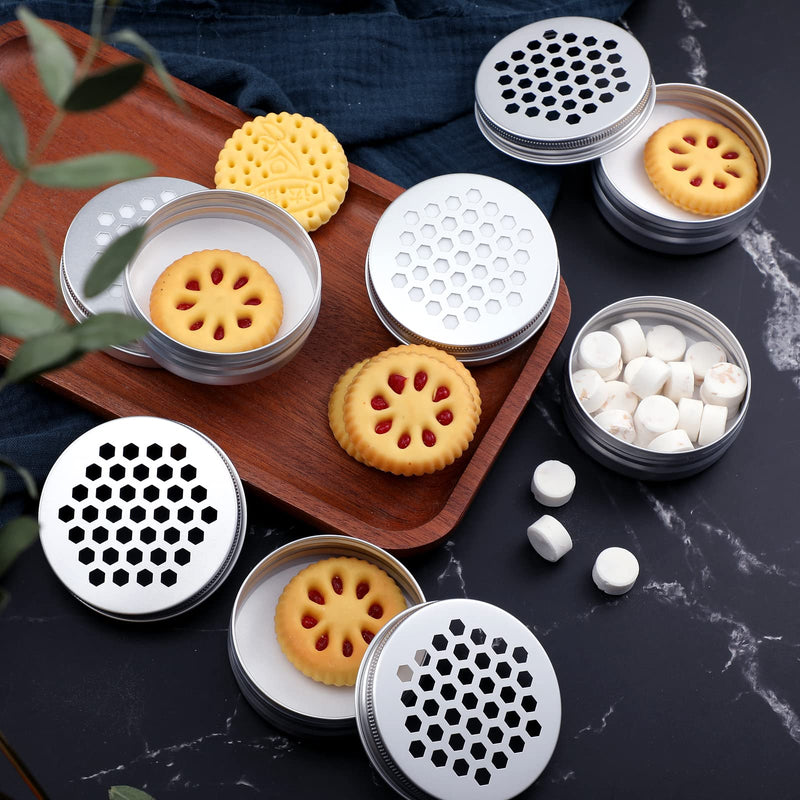 Oudain 12 Pack Dog Scent Work Tins, Dog Scent Training Box, Dog Nose Metal Container with 12 Magnetic Dots, Dog Scent Training Kit Smell Training Canisters Aluminum Cans for Dogs Training (Hexagon) - BeesActive Australia