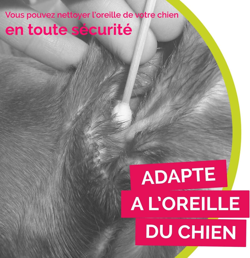 Bamboo Cotton Buds for Small Dogs and Cats (30 S/M Buds) - Safe and Easy Ear Wax Removal - Designed by French Vet 30 pack Small/Medium