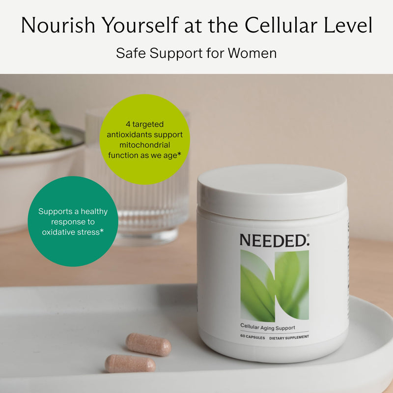 Needed. Cellular Aging Support, 30 Servings | Antioxidants Supplement with Alpha Lipoic Acid, Acetyl L-Carnitine & PQQ, Third Party Tested Mitochondrial Supplement