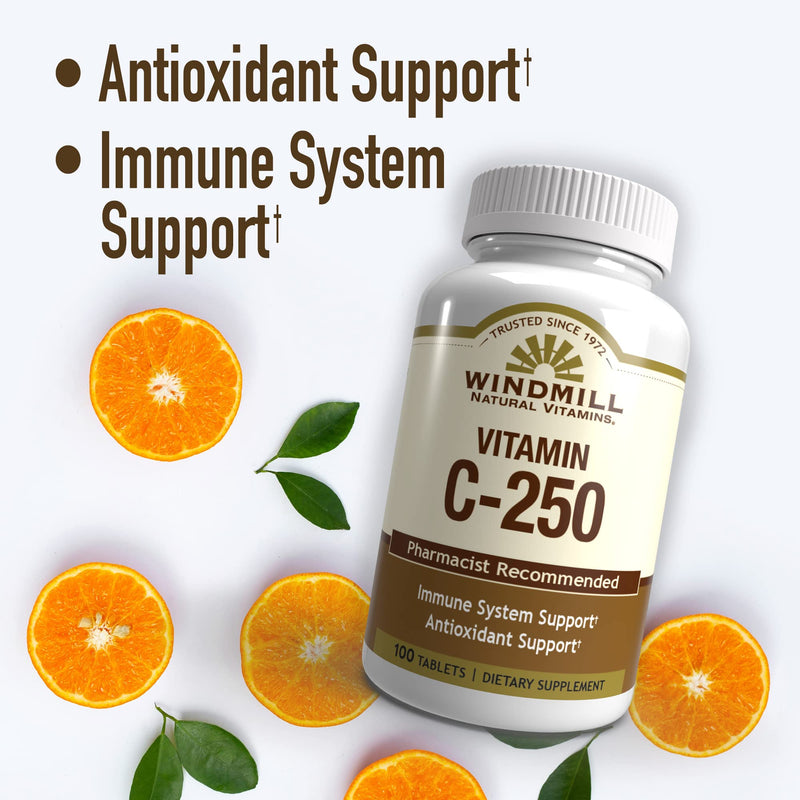 Windmill VIT C TABS 250 MG WMILL 100 (Pack of 2) 100 Count (Pack of 2)