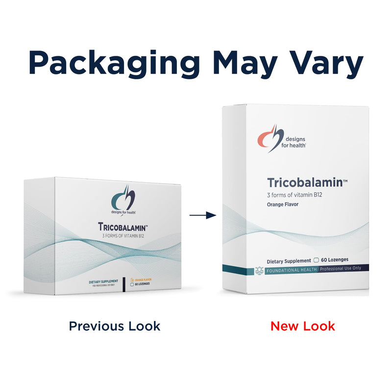 Designs for Health B12 Tricobalamin Lozenges - 3000mcg Triple B12 Quick Dissolve Tablets with Methylcobalamin, Adenosylcobalamin + Hydroxocobalamin - Natural Orange Flavor (60 Lozenges)