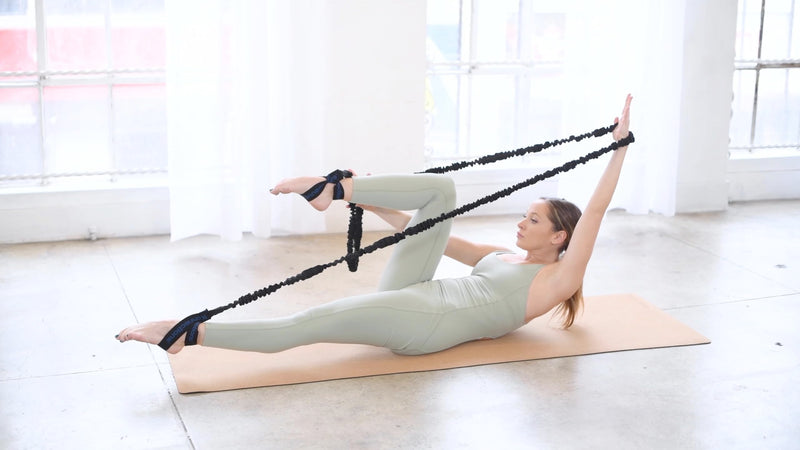 Konnections Fabric Covered Resistance Band Revolutionary Pilates Enhancement Tool for Strength, Flexibility and Precision Black - BeesActive Australia