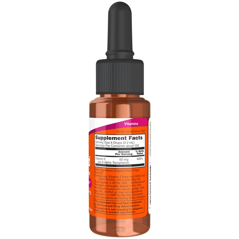 NOW Supplements, Natural Vitamin E Liquid (D-Alpha Tocopherol), Antioxidant Protection*, 1-Ounce 1 Fl Oz (Pack of 1) - BeesActive Australia
