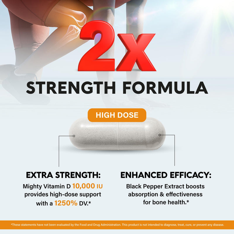 Vitamin D3 K2 - Vitamin D3 10000 iu & K2 as MK-7 120 mcg Complex - 240 Caps | D3 K2 + Magnesium, Zinc & Vitamin C & B12- Immune & Mood Support, Bone & Teeth Health - for Men & Women - Highly Bioavailable 240 Count (Pack of 1)