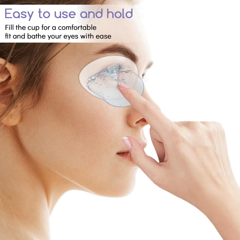 20Pcs Eye Wash Cup Eye Care Tool Rinse and Flush Kit Disposable Portable Plastic Measuring Cup for Quick Effective Soothing Tired Eyes for Travel Cleaning, 5ml