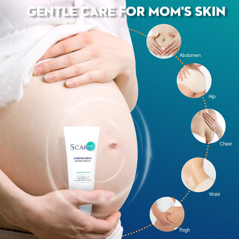 Stretch Mark Repair Cream is Formulated with Botanical Ingredients to Effectively Minimize Stretch Marks for a Smoother, More Even Skin Tone 3.52 f oz Stretch Mark Repair Cream - BeesActive Australia