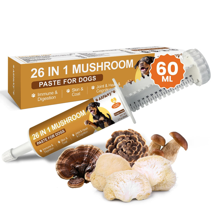 Dog Mushroom Drops & Dog Mushroom Paste - Lumps and Bumps Treatment - Digestive, Cellular, Immune Health Support