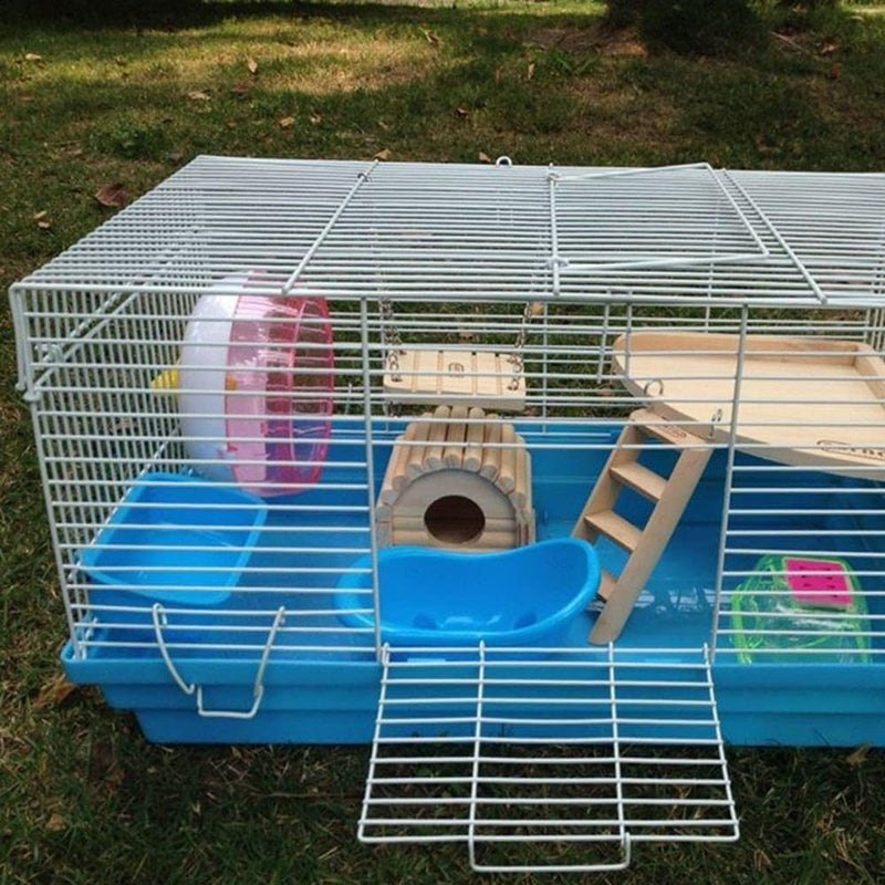 Small Animal Feeder Bowl, Hanging Cups for Birds, Hamsters, Mice, Rats, Bath Food Water Bowls, Blue - BeesActive Australia