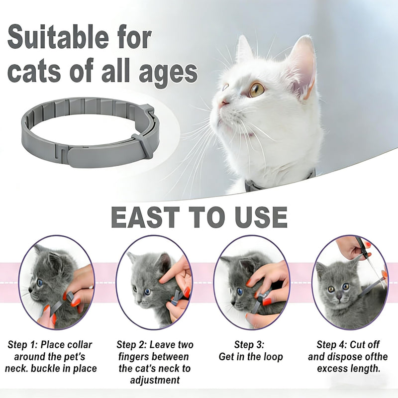 Calming Collar for Cats Pheromone Collar for Cats, Relief Anxiety Stress Separation, Help Calm Relax and Comfort Your cat, Ease Anxiety- 4pcs