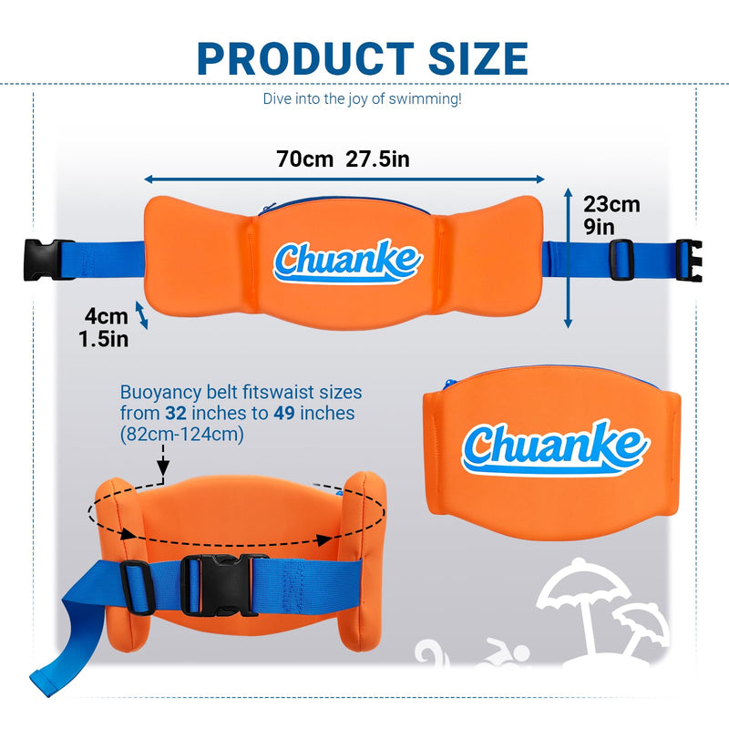 Flotation Swim Belt for Adults Adjustable 3 Section Buoyancy Belt with Quick-Release Buckle & Zippered Pocket for Pool Training, Aqua Jogging and Low Impact Aerobic Exercise in Water Large - BeesActive Australia