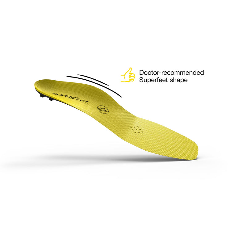 Superfeet Hockey Performance Insoles - Carbon Fiber Inserts for Hockey Skates - Professional Grade Skate 11 - 12 (Pack of 1) Blaze Yellow